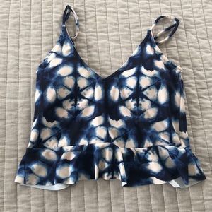 Brand new never worn shibori tie dye scoop top